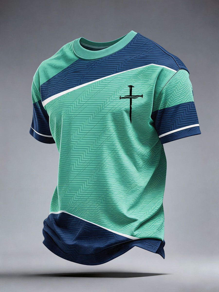 Men's Faith Cross Print T-Shirt