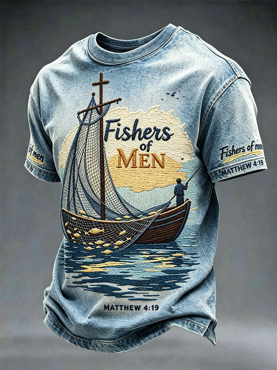Men's 'fishers of men Matthew 4:19' T-shirts