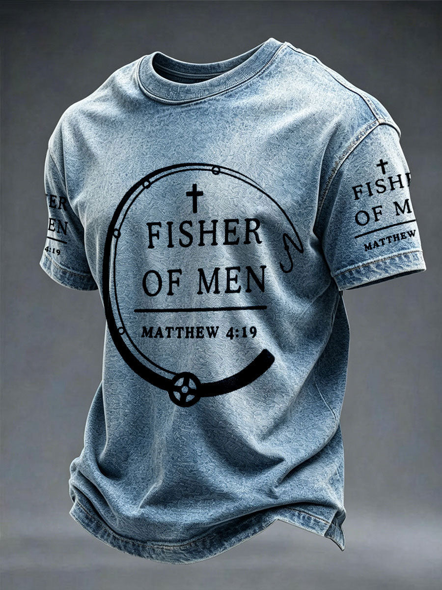 Men's 'fishers of men Matthew 4:19' T-shirts