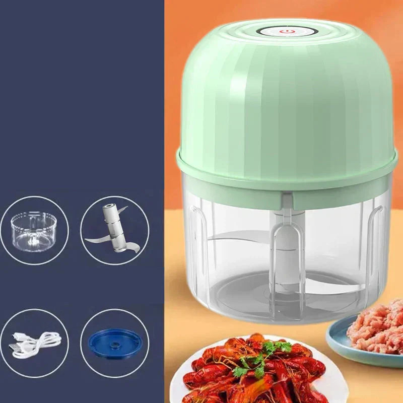 🏆🔥Last Day Special Price £8.99! ⏰Cordless Multifunctional Mini Electric Food Processor, Wireless Portable Kitchen Chopper for Minced Meat, Garlic & Baby Puree, Fast Food Prep Kitchen Helper