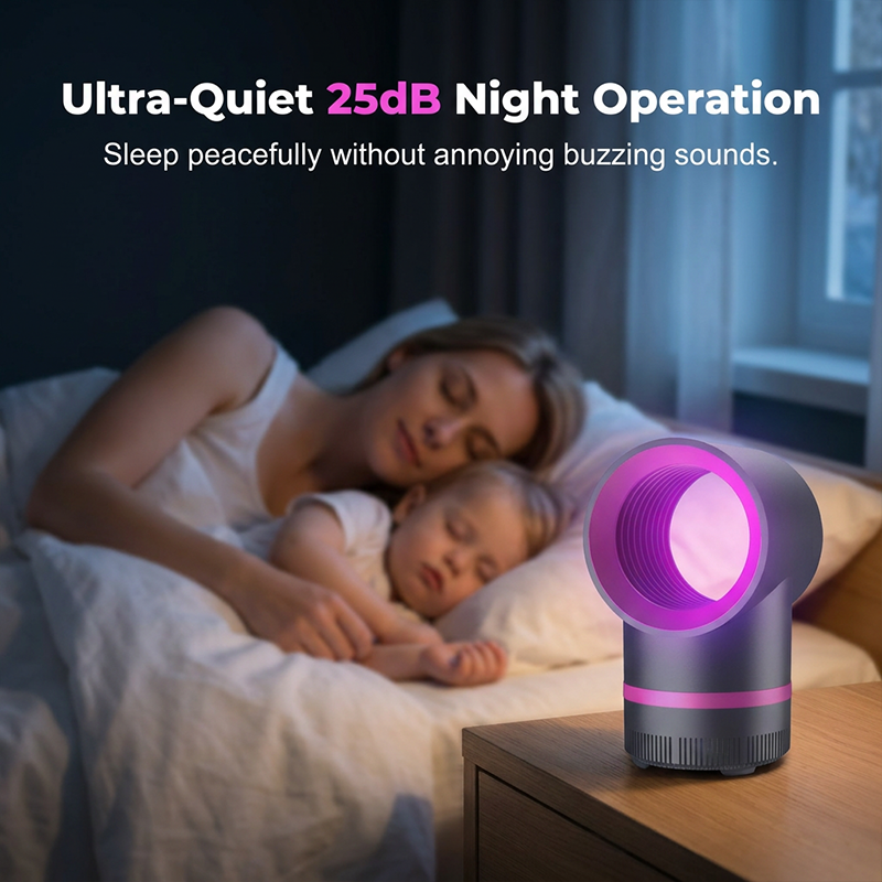 🥳2026 HOT SALE🥳💞50K+ SOLD!💤🦟 50% OFF! LED Mosquito Killer – Vortex suction, 360° attraction. Pure physical, no sprays. USB powered, perfect for bedroom. 🌿✅
