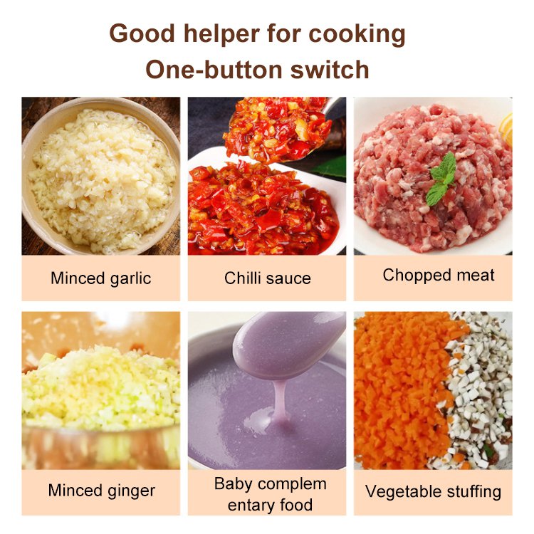 🏆🔥Last Day Special Price £8.99! ⏰Cordless Multifunctional Mini Electric Food Processor, Wireless Portable Kitchen Chopper for Minced Meat, Garlic & Baby Puree, Fast Food Prep Kitchen Helper