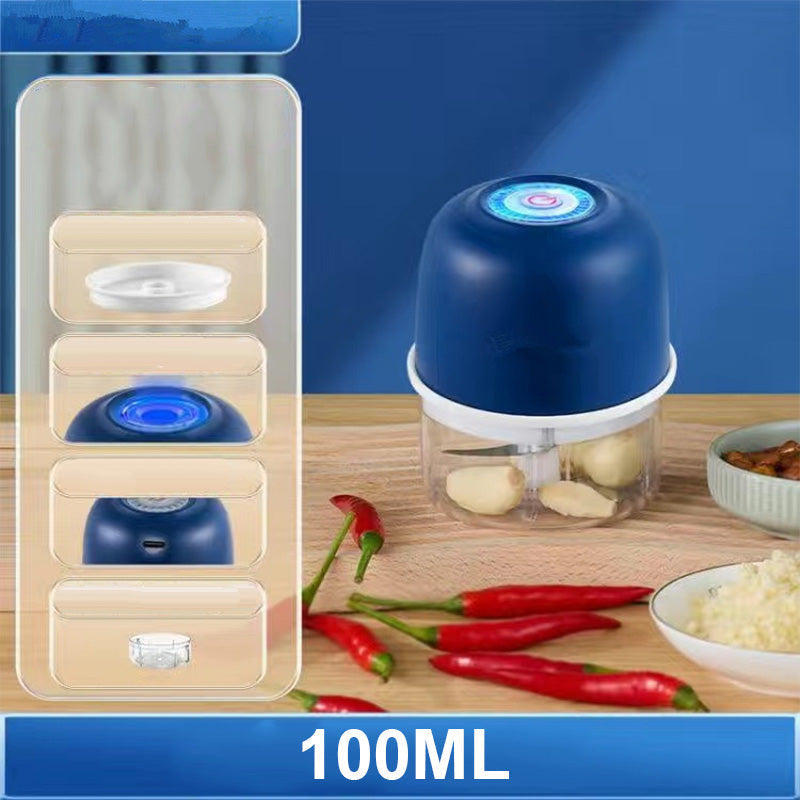 🏆🔥Last Day Special Price £8.99! ⏰Cordless Multifunctional Mini Electric Food Processor, Wireless Portable Kitchen Chopper for Minced Meat, Garlic & Baby Puree, Fast Food Prep Kitchen Helper