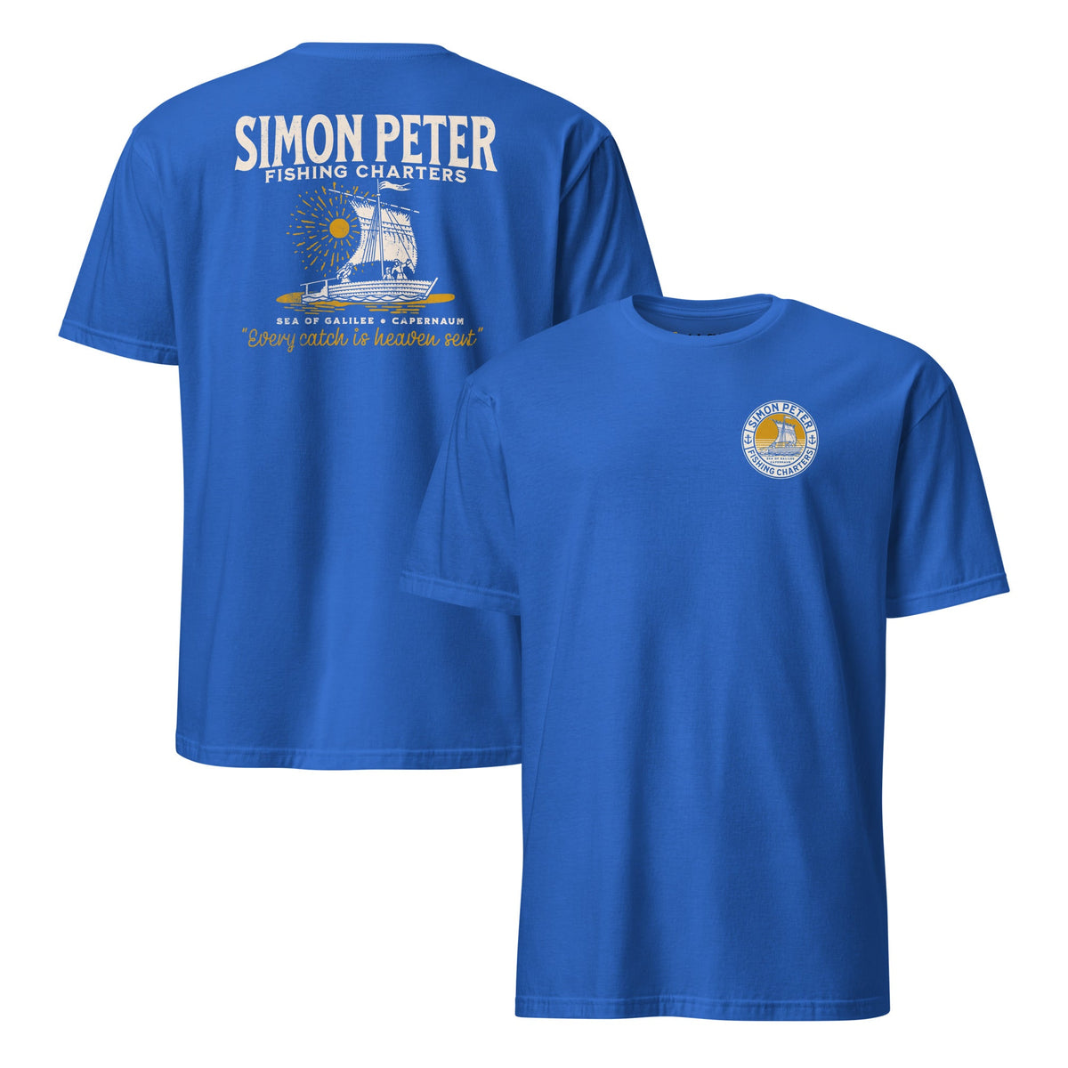 Simon Peter Fishing Charters Remix (Front/Back) - T-Shirt