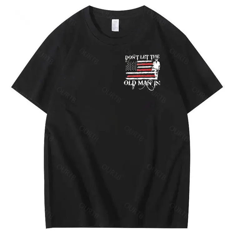 Don't Let The Old Man In Pattern 100&Cotton Print T-Shirt