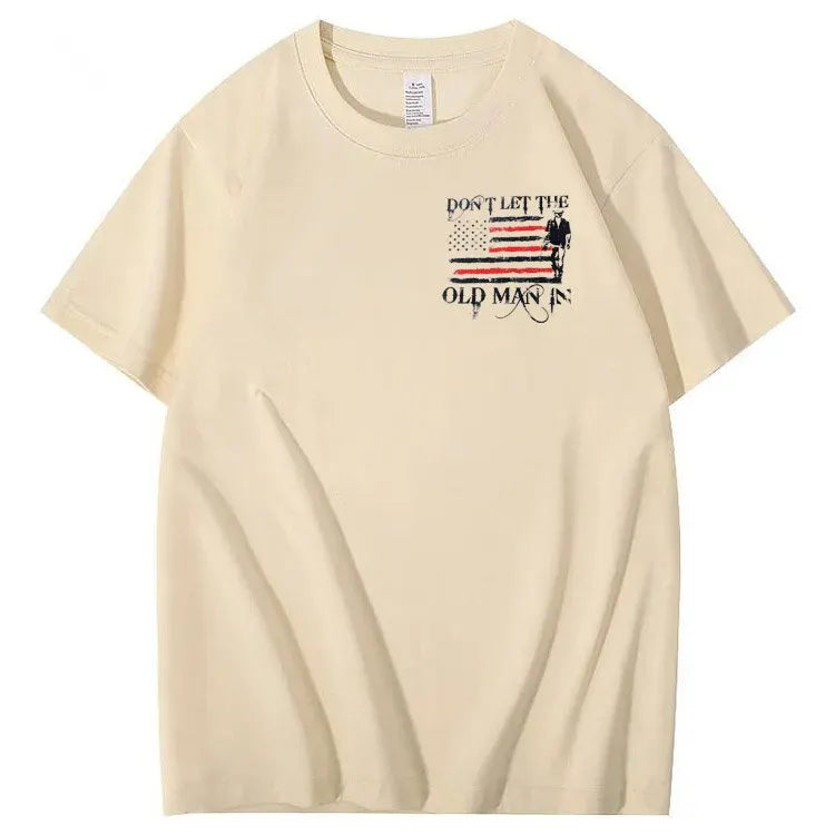 Don't Let The Old Man In Pattern 100&Cotton Print T-Shirt