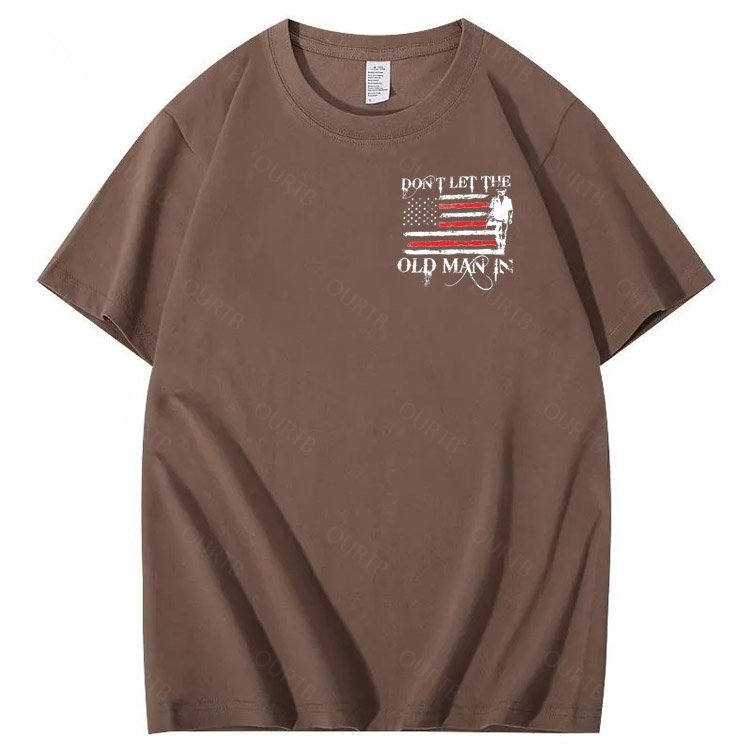 Vintage Don't Let The Old Man In Pattern 100&Cotton Print T-Shirt