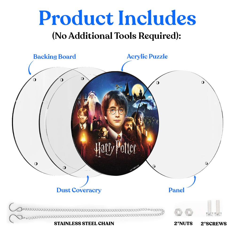 Acrylic Jigsaw Puzzle Suncatcher - Wizarding Heroes